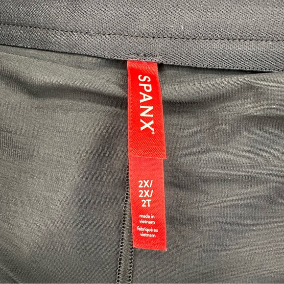 SPANX Black Faux Leather Mini Skirt, 2X - Picture 8 of 14